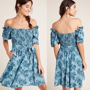Anthropologie Gal Meets Glam Shiloh Off-The-Shoulder Mini Dress